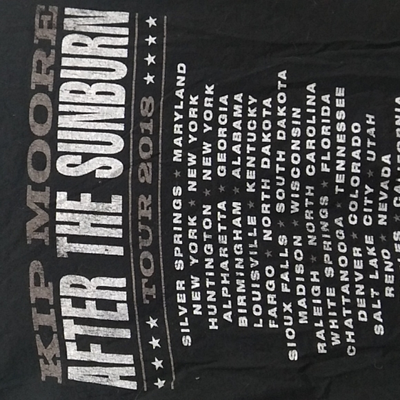 The Concert Tee District Kip Moore After The Sunburn Tour 2018 T-Shirt Sz.S - Picture 8 of 9